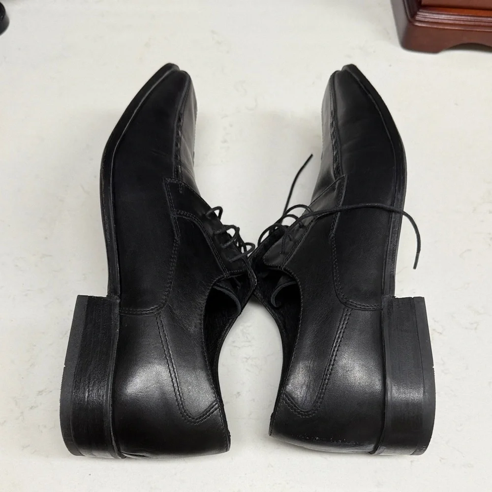 MEMPHIS by Giorgio Selini Black Leather Oxfords